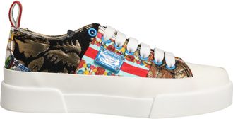 Dolce & Gabbana Womens Multicolor Patchwork Low Top Sneakers Shoes