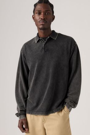 Levi's Polo de manga larga Finn de corte cuadrado - Hombre - 2XL - Negro / Dapple Jet Black