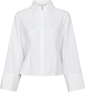 Neo Noir Rosa Oxford Shirt - Dames - Overhemden - Wit - S - Katoen - Overhemden
