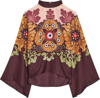 La DoubleJ LA Double J Make An Exit Printed Silk top - Multicoloured - XL (UK16 / XL)