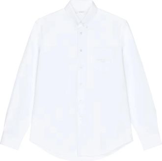 Givenchy Classic Fit LS Shirt Jacquard - Heren - Zakelijke Overhemden - Wit - 2XL - Katoen - Overhemden
