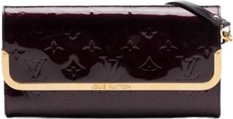 Louis Vuitton Pre-owned Rossmore MM - Dames - Vintage Clutch - Paars - ONE Size - Leer - Vintage