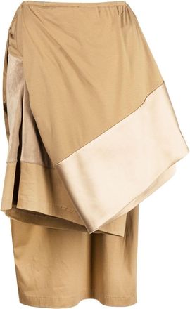 Undercover asymmetric midi skirt - women - Nylon/Silk/Polyester/Cotton - 1 - Yellow