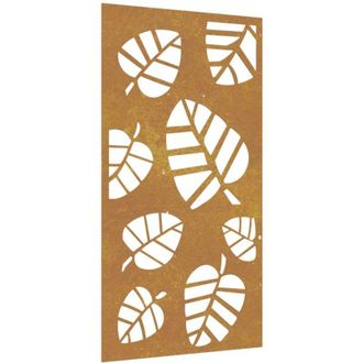 vidaXL Adorno De Pared De Jard&iacute;n Acero Corten Dise&ntilde;o De Hoja 105x55 Cm Vidaxl
