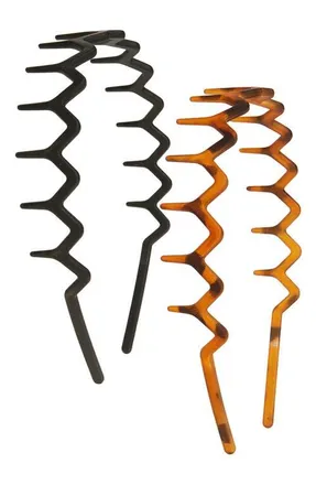 BP. Assorted 2-Pack Claw Headbands in Brown Tort Multi at Nordstrom
