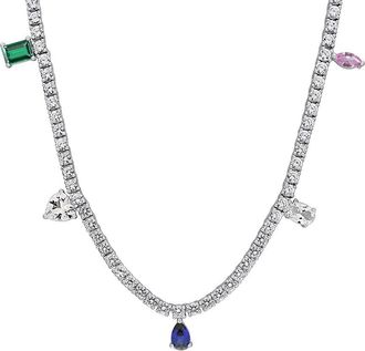 Rina Limor Silver 19.53 Ct. Tw. Lab-Grown Gemstone Necklace