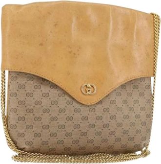 Gucci Pre-owned Shoulder Bags, female, Beige, Size: ONE SIZE Pre-owned Plastic Shoulder Bag
