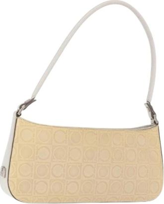 Ferragamo Pre-owned Shoulder Bag - Dames - Vintage Schoudertas - Beige - ONE Size - Leer - Vintage