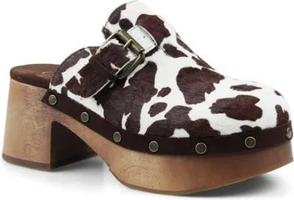 Candie's Booyah Platform Clog in White/Tan Leather at Nordstrom, Size 10
