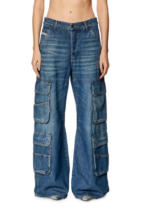 Diesel Relaxed Jeans - 1996 D-Sire - Jeans - Woman - Blue