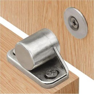 OEM Cierres Magn&eacute;ticos Para Puertas De Armarios, Juego De 4, Color Plata, Con Tornillos, Pestillo Magn&eacute;tico, Potente Im&aacute;n Para Puertas Correderas, Cajones