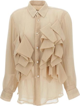 Comme Des Gar&ccedil;ons Shirts - Dames - Overhemden - Beige - S - Overhemden