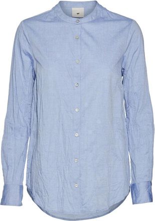 Julie Fagerholt - Heartmade Maple Shirt - Dames - Overhemden - Blauw - L - Katoen - Overhemden