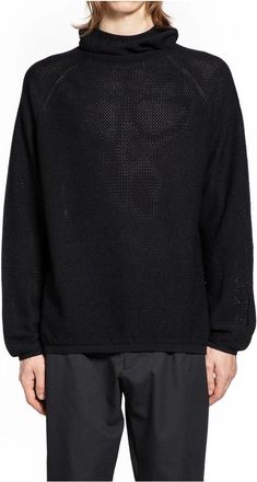 Goldwin Turtlenecks, male, Black, XL, Perforated Wholegarment Knit Top