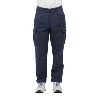 Mason's Broeken, Heren, Blauw, XL, Katoen, Cargo Broek met Plooi