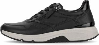 Gabor Rollingsoft Sneaker - Dames - Schoenen - Zwart - Maat: 37 1/2 EU Leer