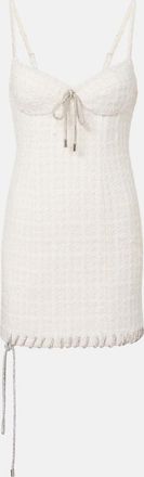 Area Embellished tweed minidress