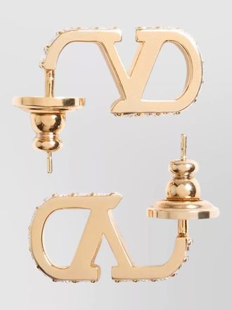 Valentino Garavani vlogo signature crystal detail earrings