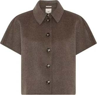 Julie Fagerholt - Heartmade Jassen, Dames, Bruin, M, Blouses & Shirts