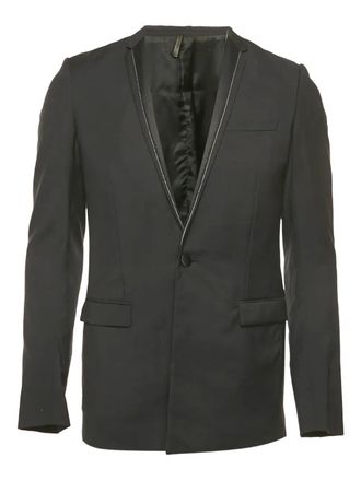 Dior single-breasted frayed-collar blazer - Black