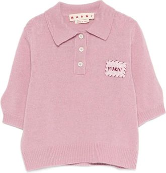 Marni Polo con applicazione logo - Rosa