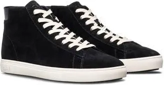 Clae Bradley Leather Mid Top Sneaker in Black Suede at Nordstrom Rack, Size 11.5