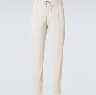 Eleventy Cotton-blend corduroy tapered pants