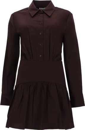 Staud Rocco Fitted Cinched Waist Mini Dress