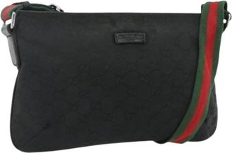 Gucci Pre-owned Vintage Cross Body Bag - Dames - Vintage Schoudertas - Zwart - ONE Size - Leer - Vintage