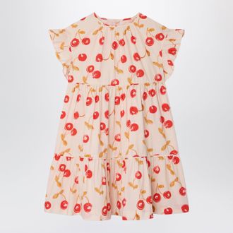 BONPOINT Leontine &eacute;cru dress with ruffles