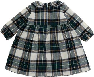 Nan&aacute;n Tartan Cotton Dress - Green