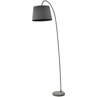 Oresteluchetta L&aacute;mpara De Pie Negra Minimalista Con Base De Cemento H210 Cm Romina Black