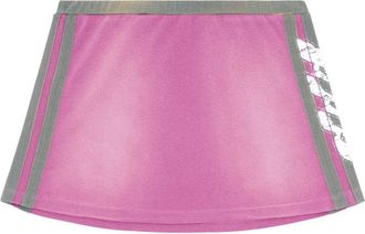Diesel O-Uncut-Stripe cotton miniskirt - women - Cotton - S - Pink