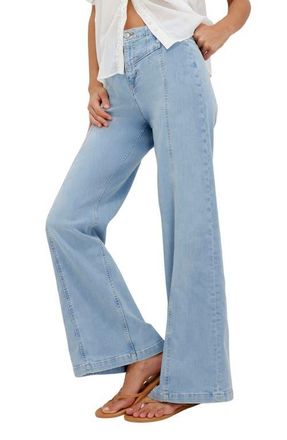 Free People Libre Front Yoke Wide Leg Jeans in Palermo at Nordstrom, Size 26