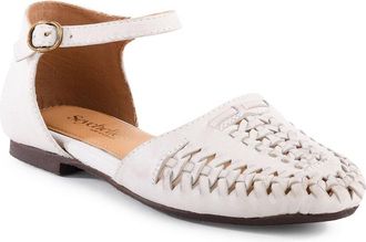 Seychelles Crimson Leather Flat