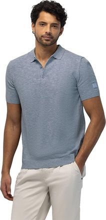 State of Art Blauw poloshirt State of Art Regular Fit linnen