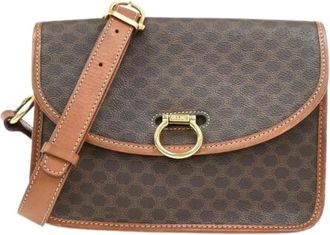 Celine Pre-owned Cross Body Bags, female, Brown, Size: ONE SIZE Pre-owned Vintage Canvas Cross Body Bag