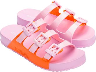 Melissa Cozy Stripes Platform Slide Sandal in Pink/Orange at Nordstrom Rack, Size 7