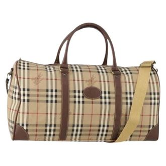 Burberry Pre-owned Weekend Bags, female, Beige, Size: ONE SIZE Pre-owned Vintage Boston Bag