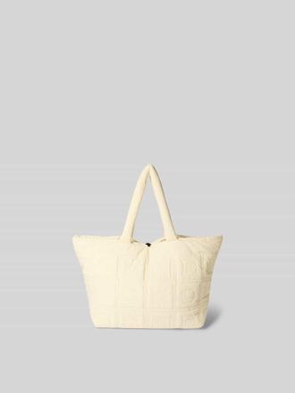 Nanushka Shopper mit Steppn&auml;hten in Ecru, Gr&ouml;&szlig;e 1