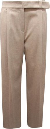 D.exterior Dames, Broeken, Beige, Maat: M Flanel