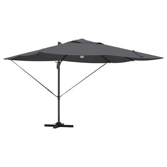 Berkfield Home Cantilever Umbrella - Anthracite Anthracite Polyester Large in Dark Grey