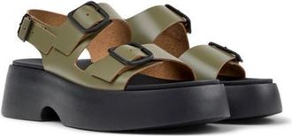 Camper Tasha Platform Sandal in Medium Green at Nordstrom, Size 39