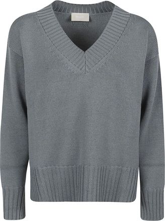 Drumohr V-neck sweater - women - Merino - M - Grey