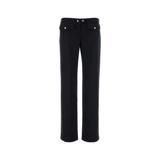 Alexander McQueen Straight Trousers - female - Alexander McQueen - Straight Trousers - Blue - M - Trousers