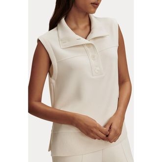 Varley Conall Half Button Sleeveless Top in Pristine at Nordstrom, Size Xx-Small