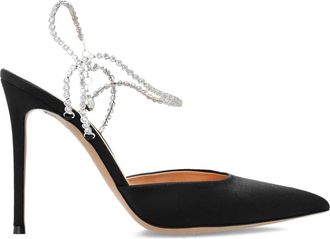 Gianvito Rossi 12 mm sandalen met puntige neus en hak - Zwart