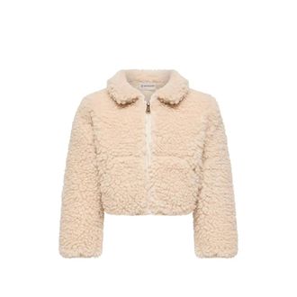 Moncler Logo-patch Faux-shearling Jacket