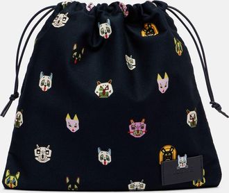 Loewe x Louis Wain Cat Small denim pouch