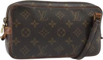 Louis Vuitton Pre-owned Vintage Canvas Cross Body Tas - Dames - Vintage Schoudertas - Bruin - ONE Size - Vintage